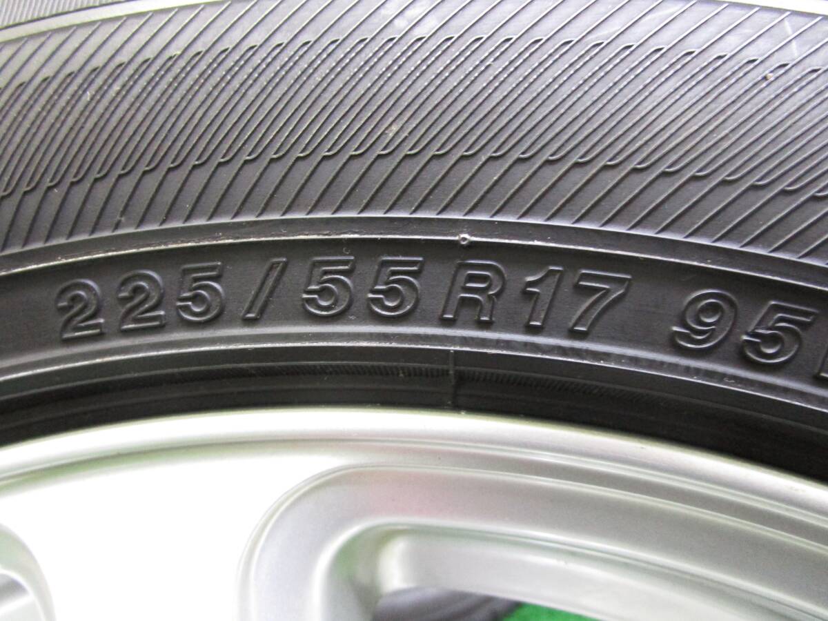 ブリヂストン製アルミ/FEID/7.0J-17+53・5H100/スバルXV/フォレスターなど/ヨコハマ225/55R17/条件付き送料無料/中古4本セット_画像8