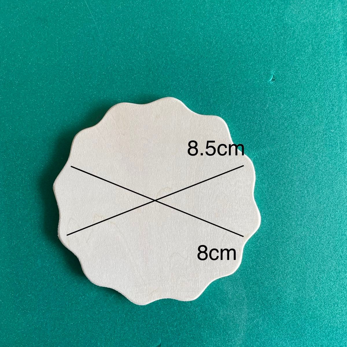 コースター白木⑥　１０枚セット　波型円　ハンドメイド　トールペイント♪