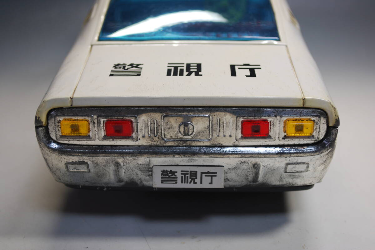◆ブリキの自動車 箱付当時物 Aoshin MAED IN JAPAN　警視庁パトロールカー CRUWN PATROL 全長約３５cm フリクション駆動_画像7