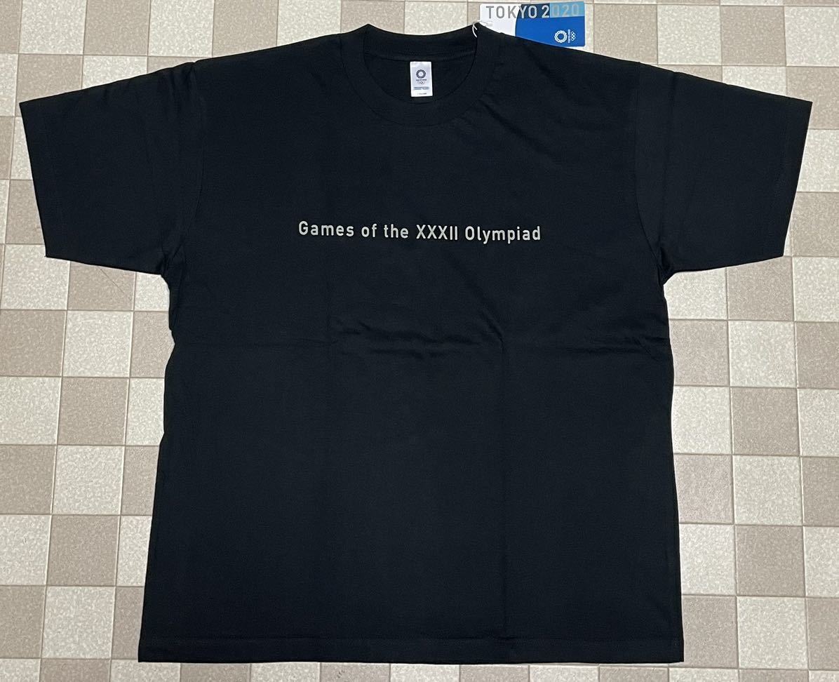 【未使用品】TOKYO 2020 東京オリンピック パラリンピック Lサイズ(大きめ)黒色 半袖 Tシャツ メンズウエア 公式ライセンス商品の画像1