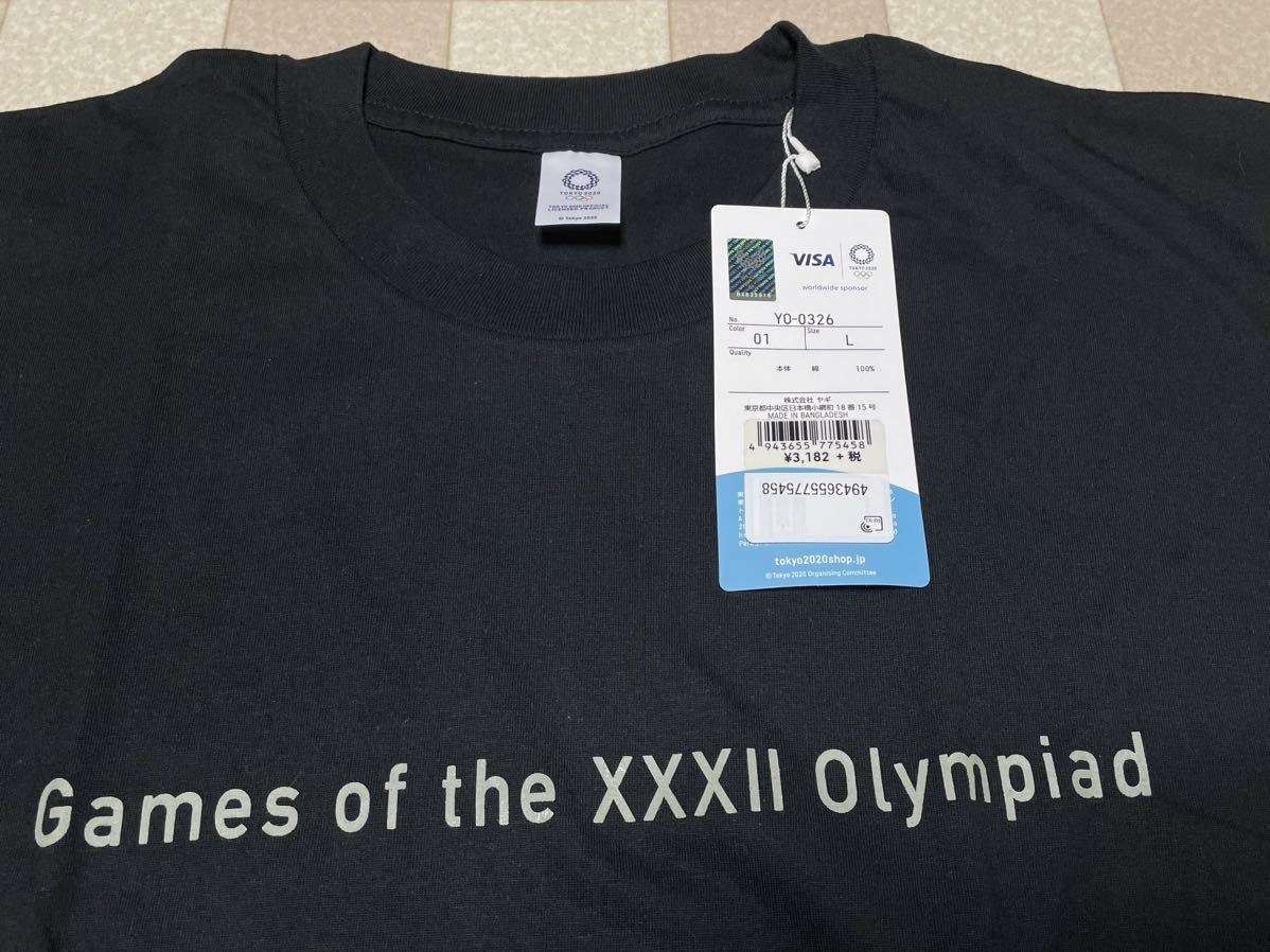 【未使用品】TOKYO 2020 東京オリンピック パラリンピック Lサイズ(大きめ)黒色 半袖 Tシャツ メンズウエア 公式ライセンス商品_画像3