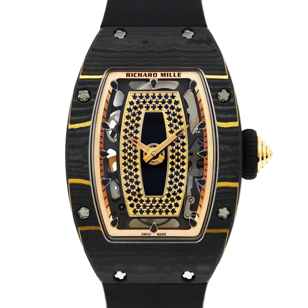 li car -ru Mill (RICHARD MILLE)RM 07-01 Gold carbon TPT wristwatch lady's 