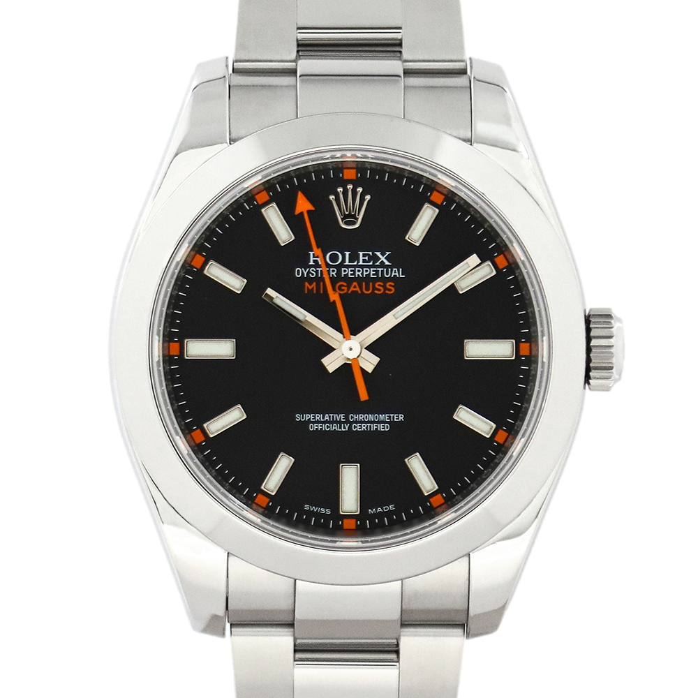ロレックス（ROLEX）ミルガウス 116400 ブラック文字盤 2013年11月/ランダムシリアル 腕時計 メンズ