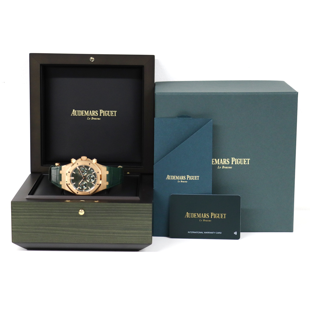  Audemars Piguet (AUDEMARS PIGUET) Royal дуб хронограф 41mm 26240OR.OO.D404CR.02 зеленый dial 18KPG наручные часы новый товар 