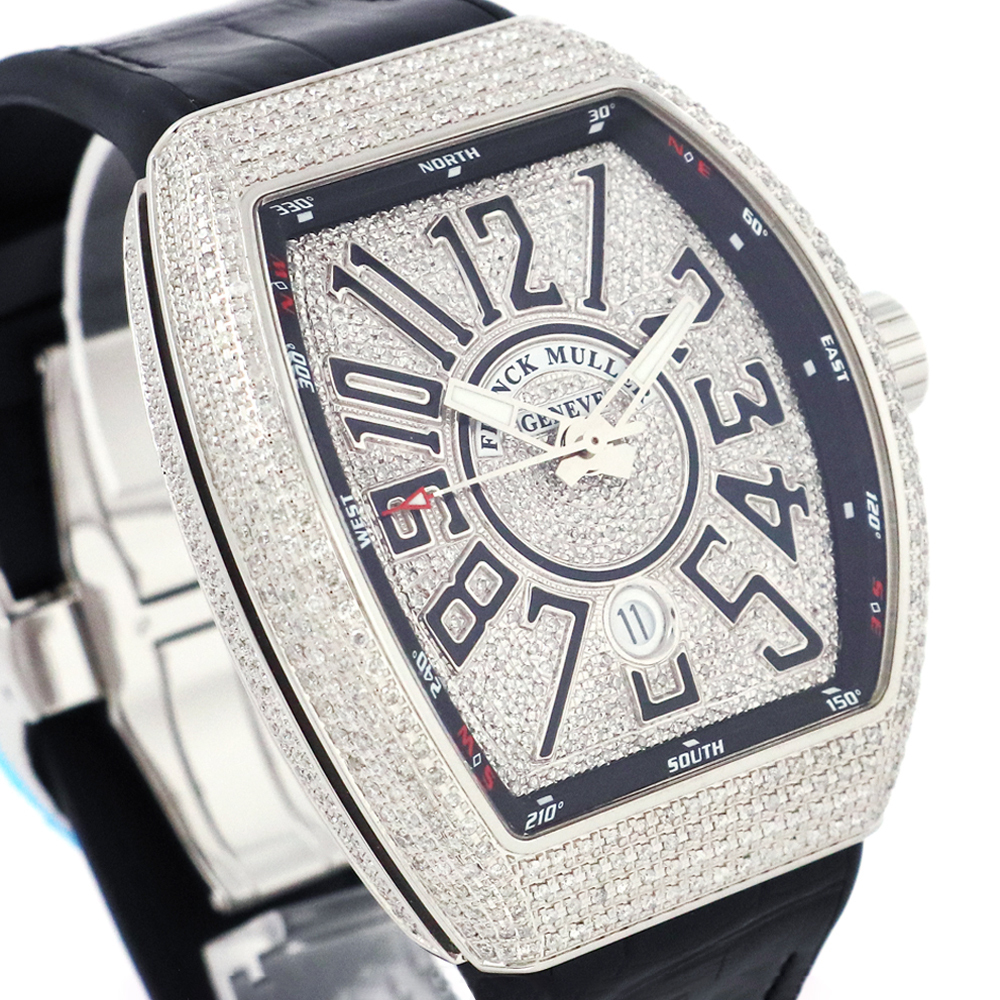 フランクミュラー（FRANCK MULLER）ヴァンガード V45 SC DT ダイヤモンド ステンレススティール 腕時計 メンズ 新品の画像4