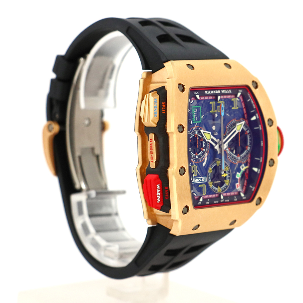 リシャールミル（RICHARD MILLE）RM65-01 RG オートマティック スプリットセコンド クロノグラフ 18Kレッドゴールド 腕時計 メンズ
