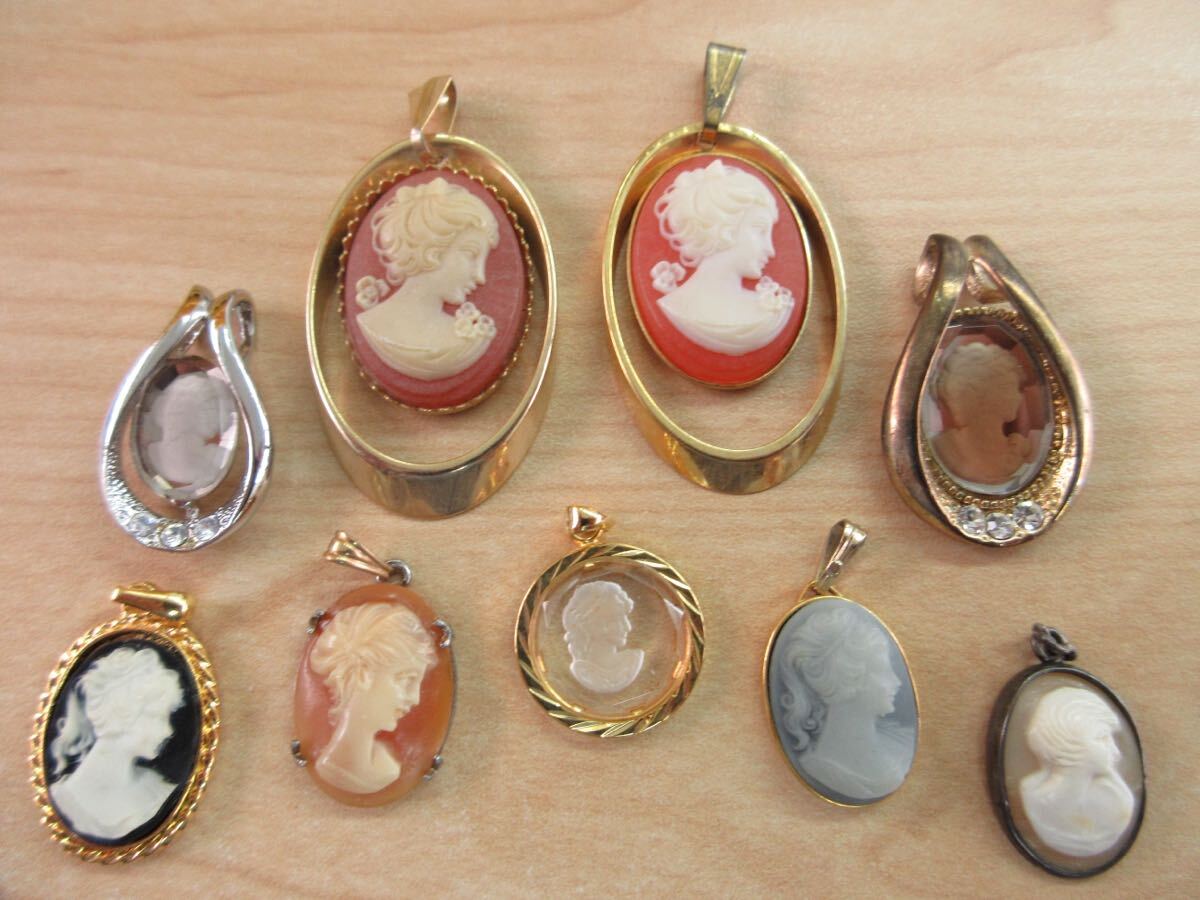  B53 カメオ CAMEO カメオ系 ペンダントトップ ネックレストップ ヴィンテージ ビンテージ アクセサリー 大量 まとめ売り まとめ TIA_画像1