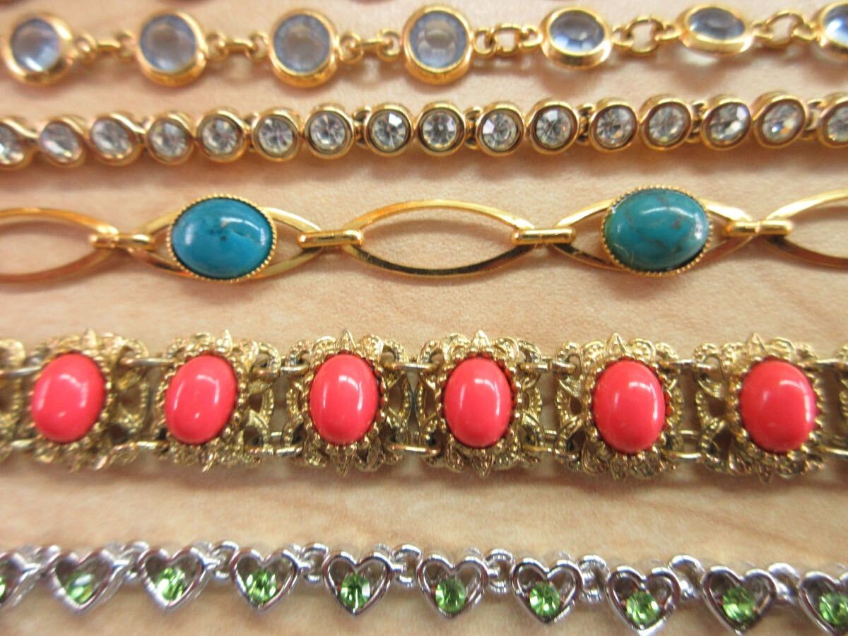 D69 Vintage Vintage bracele Gold color gold group etc. accessory large amount set sale summarize TIA