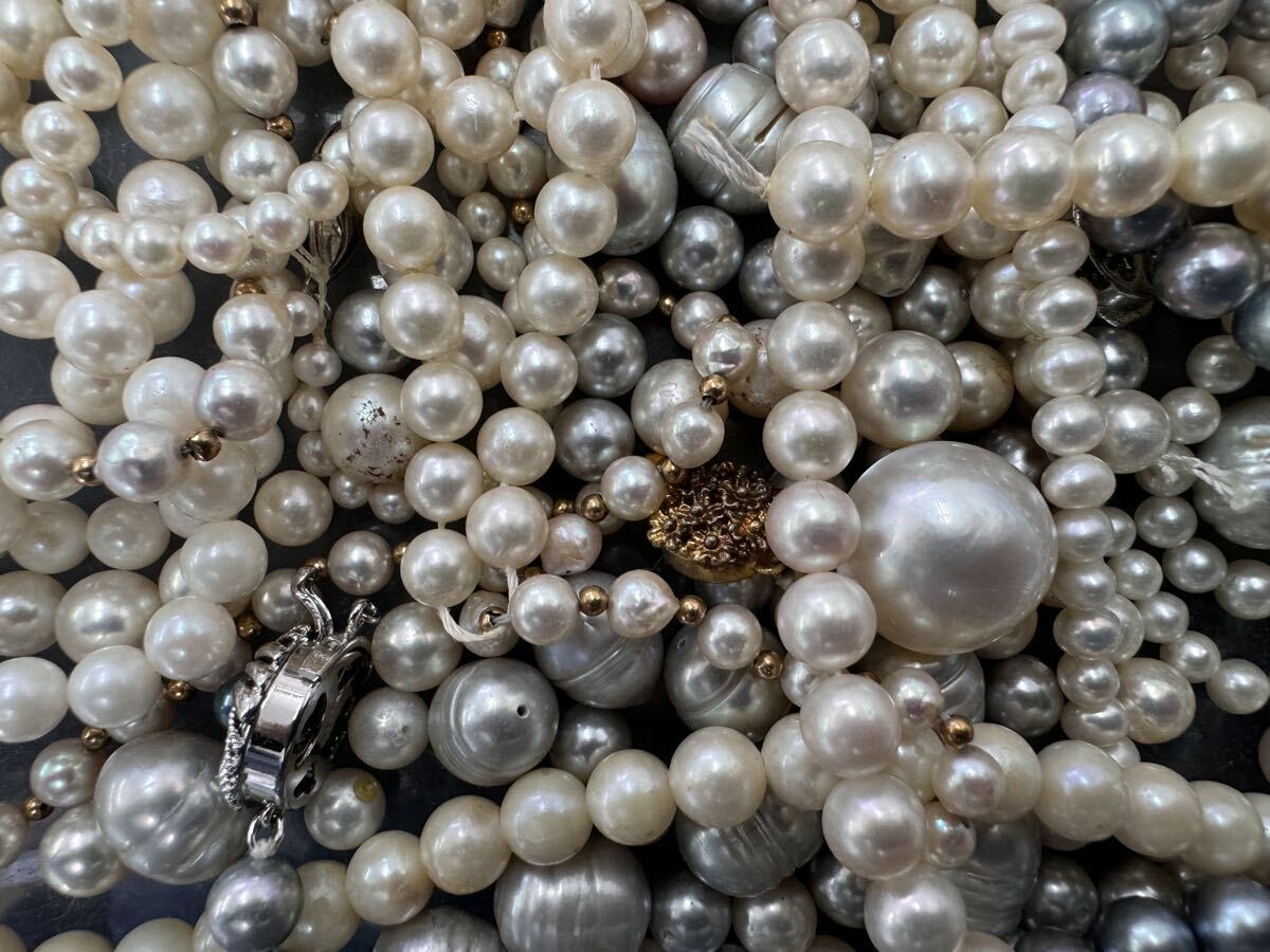 ★60サイズ E15 本真珠 パール ルース 約620g アクセサリー 大量 まとめ売り まとめ TIA_画像7