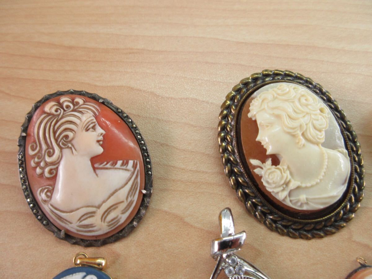  c13 カメオ CAMEO カメオ系 ブローチ ペンダントトップ ヴィンテージ ビンテージ アクセサリー 大量 まとめ売り まとめ TIA_画像2