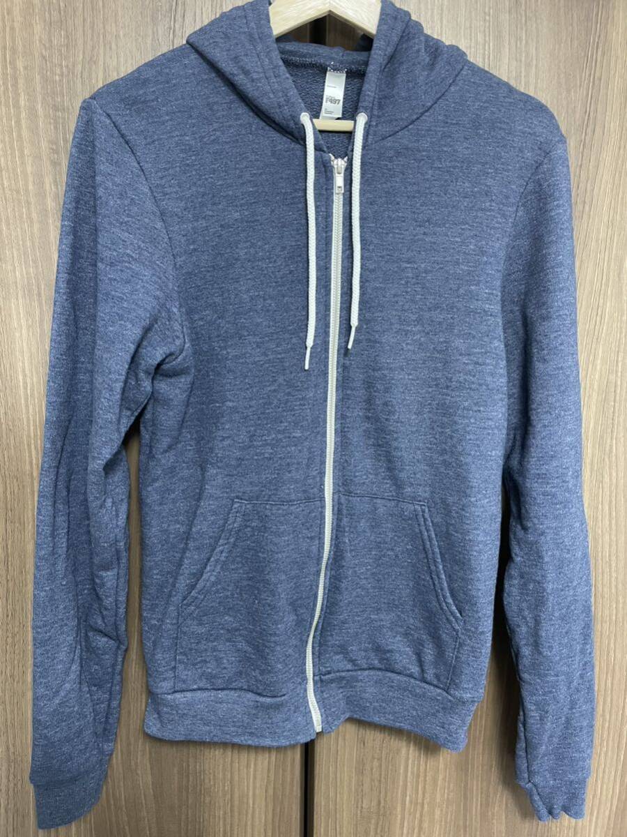  American Apparel Parker American Apparel Roth apa Parker gray Zip up sweat long sleeve cotton 