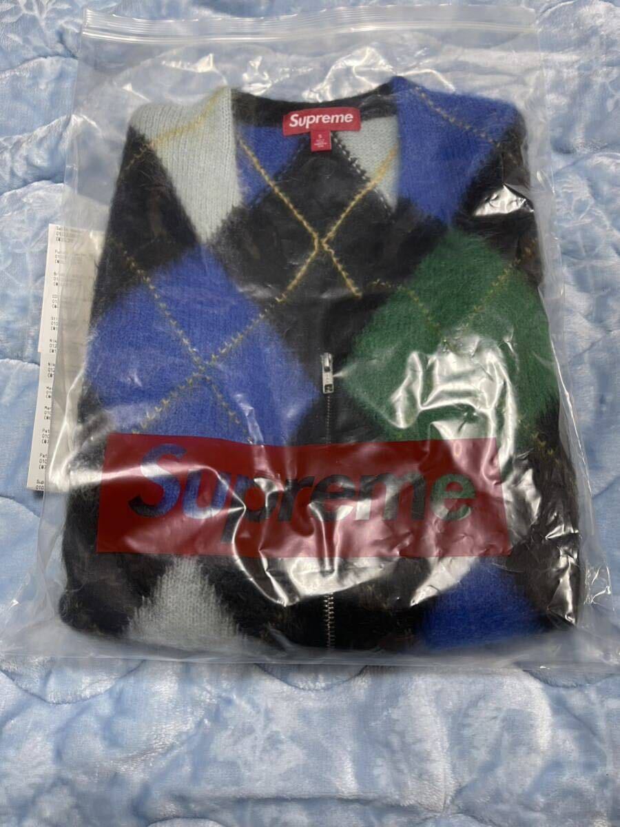 【新品未使用】 24SS 新品 SUPREME シュプリーム BRUSHED ARGYLE ZIP UP VEST アーガイルベスト ニット セーター BLACK S ブラック_画像5