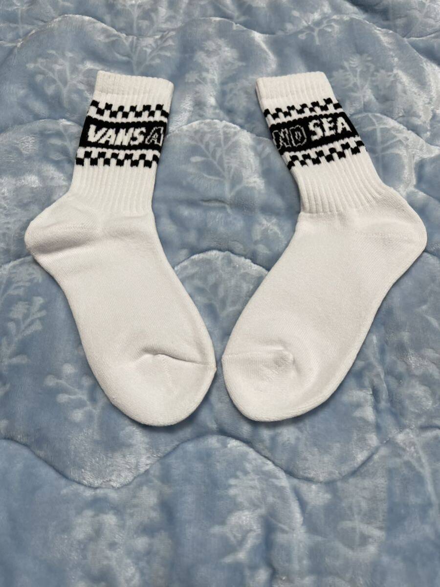 【新品未使用】 22AW 23 新品 WIND AND SEA ウィンダンシー VANS × WDS SOX ヴァンズ 靴下 くつした SOCKS WHITE ホワイト 即決早い者勝ち_画像4