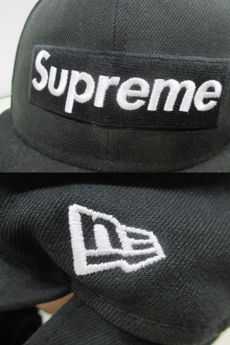 3076FMZ◎SUPREME×NEWERA シュプリーム ×ニューエラ イヤーフラップ ボックスロゴ キャップ 帽子 59FIFTY◎中古_画像5