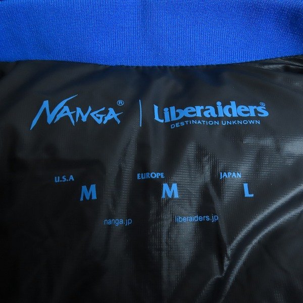 ☆【未使用】LIBERAIDERS×NANGA/リベレイターズ×ナンガ X LIBERAIDERS RIPSTOP NYLON DOWN JACKET ブラック 740022308/L /080_画像3