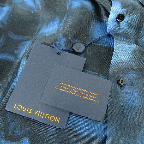 ☆LOUIS VUITTON/ルイヴィトン 21AW ダミエソルト シルク長袖シャツ RM212M DR1 HLS17W/L /000_画像9