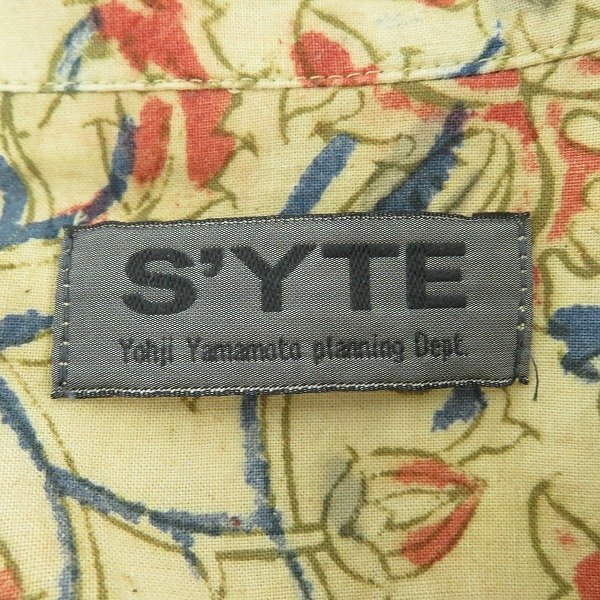 ☆【サンプル】S'YTE/サイト Yohji Yamamoto/ヨウジヤマモト 花柄/フラワー総柄 1ボタンシャツ /LPL_画像3