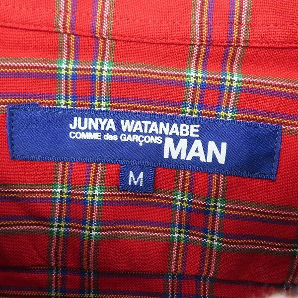 ☆JUNYA WATANABE COMME des GARCONS MAN/コムデギャルソンマン 2002SS him ham チェック柄ショートスリーブシャツ/WE-B055/M /LPL_画像3