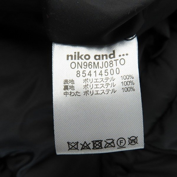 ☆niko and.../ニコアンド パデットジャケット ブラック ON96MJ08TO/4 /100_画像5