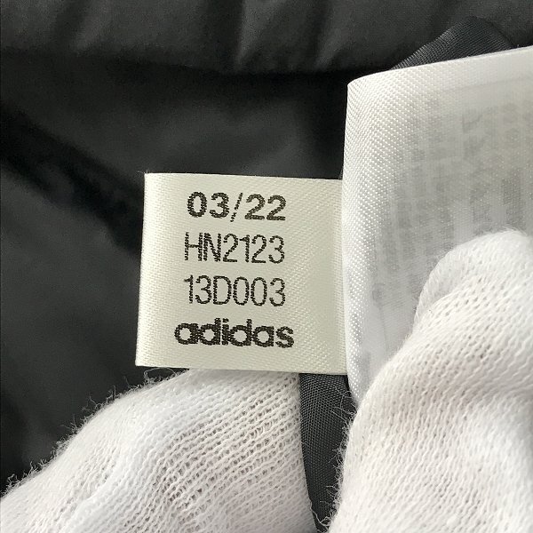 ☆【未使用】adidas/アディダス ダウンジャケット フード付き ブラック HN2123/3XL /080_画像6