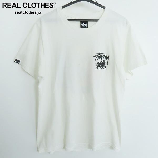 ☆STUSSY/ステューシー ラスタプリント バックプリント Tシャツ/S /LPL_詳細な状態は商品説明内をご確認ください。