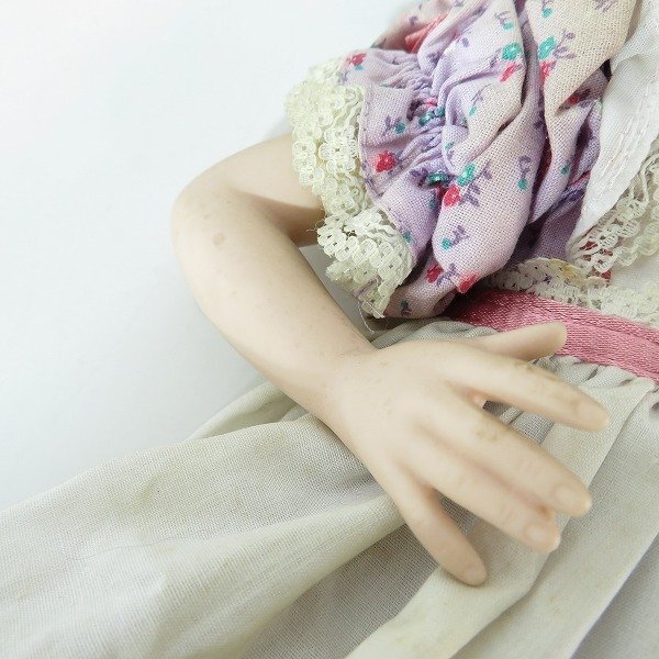 【ジャンク】FRANKLIN HEIRLOOM DOLLS/フランクリンエアルームドールズ ビスクドール 西洋人形 陶器製 全長約43cm /080_画像7