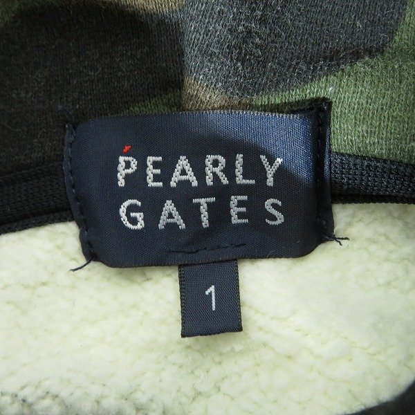 ☆PEARLY GATES/パーリーゲイツ カモフラ 裏起毛 ジップアップパーカー/1 /080_画像3