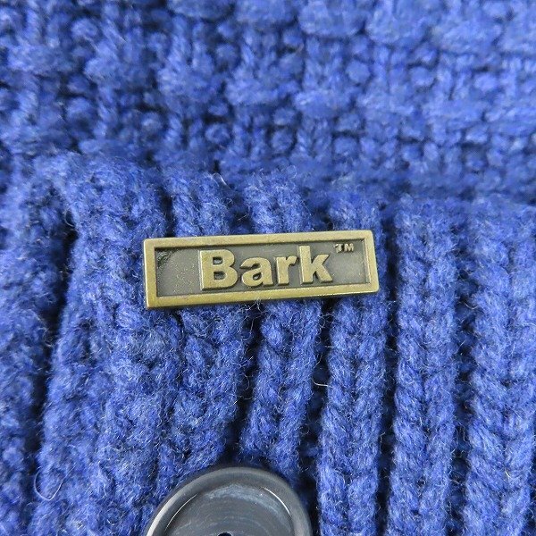 ☆【難あり】Bark/バーク ウール ニット ダッフルコート ブルー/S /100_画像5