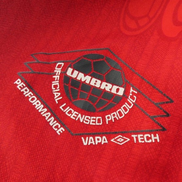 ☆UMBRO/アンブロ マンチェスター・ユナイテッド 96/98 ホーム 長袖 ユニフォーム/L /LPL_画像6