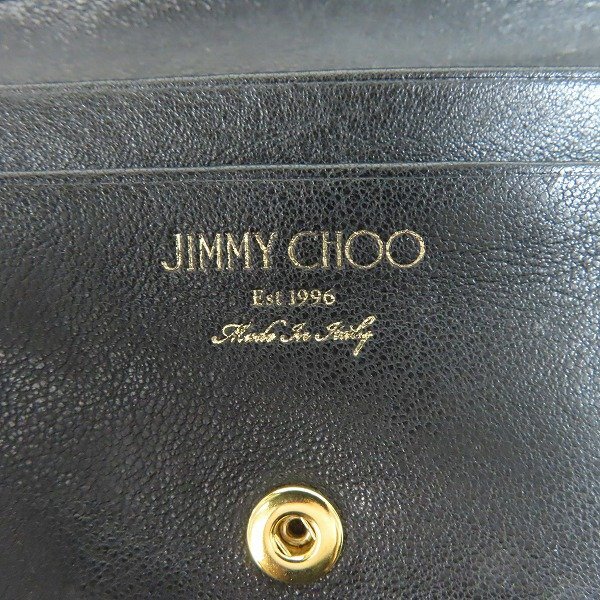 Jimmy Choo/ジミーチュウ スタースタッズ レザー 二つ折りカードケース /LPL_画像6