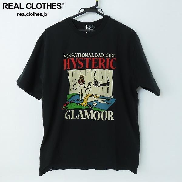 ☆【未使用】HYSTERIC GLAMOUR/ヒステリックグラマー MISS HYSTERIC GARDEN 半袖 プリント Tシャツ 02212CT05496/L /LPL_詳細な状態は商品説明内をご確認ください。