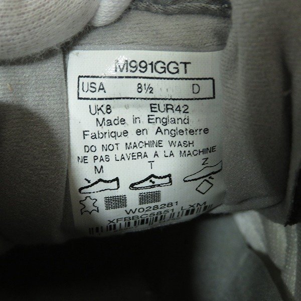 NEW BALANCE/ニューバランス イングランド製 スニーカー M991GGT/26.5 /080の画像6
