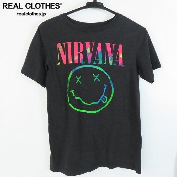 ☆NIRVANA/ニルヴァーナ 2018年 スマイリー/スマイルTシャツ バンドTシャツ/バンT/XS /LPLの画像1