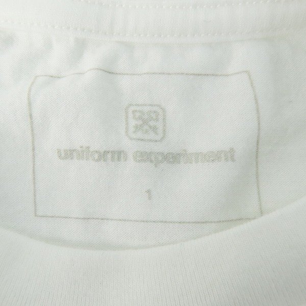 ☆【未使用】uniform experiment/ユニフォームエクスペリメント Tシャツ ホワイト UE-200112/1 /LPL_画像3