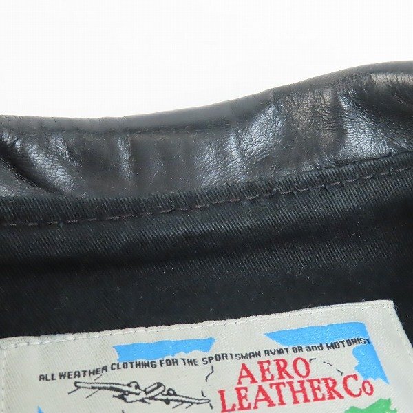 ☆AERO LEATHER/エアロレザー HALFBELT STF/ハーフベルト スーパータイトフィット シングルライダースジャケット/42 /100_画像4