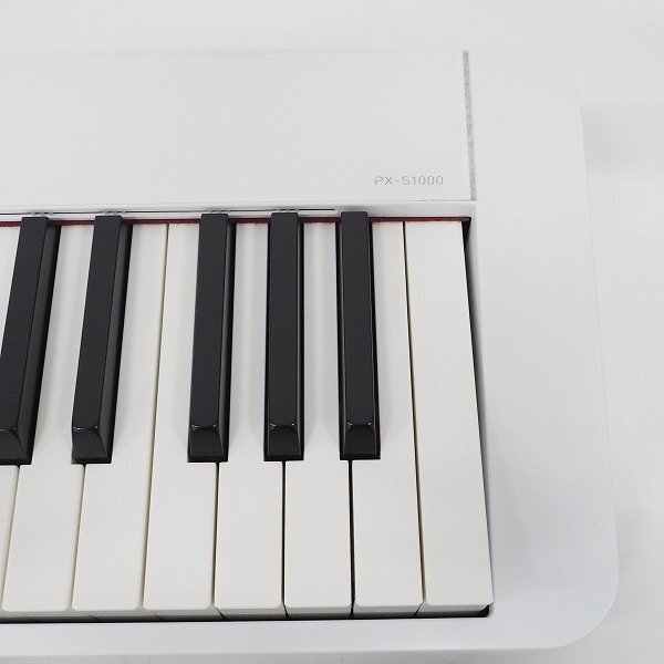 ★CASIO/カシオ Privia PX-S1000 WE（ホワイト） 88鍵盤 電子ピアノ 2019年製 ペダル付【動作確認済】 同梱×/200の画像3