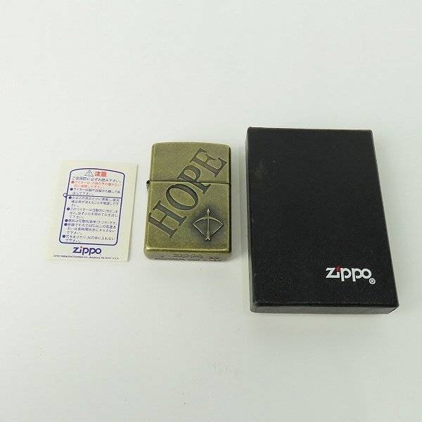 ZIPPO/ジッポー 懸賞品 HOPE/ホープ アンティークゴールド 古美仕上げ 1999年製 /LPLの画像7