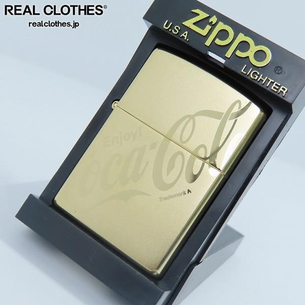 ZIPPO/ジッポー コカ・コーラ ロゴ ゴールド 2003年製 /LPLの画像1