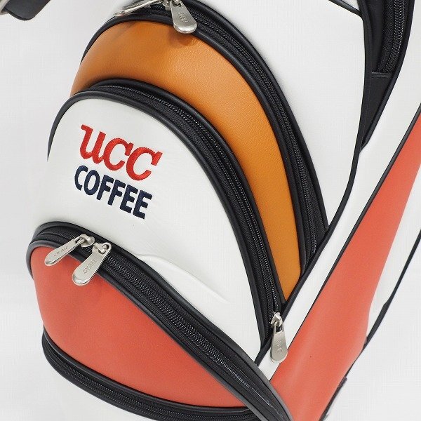 UCC/上島珈琲 コーヒー ゴルフ 6分割キャディバッグ ホワイトｘオレンジｘベージュ 同梱×/160の画像6