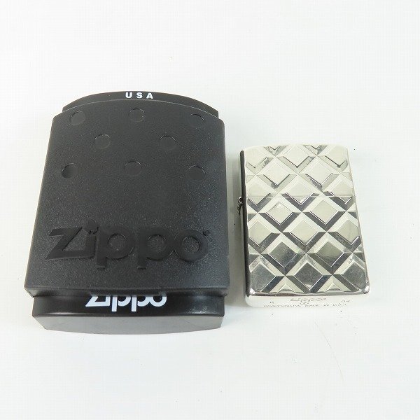 ZIPPO/ジッポー ARMOR CASE/アーマーケース ダイヤモンドカット 2004年製 /LPL_画像7