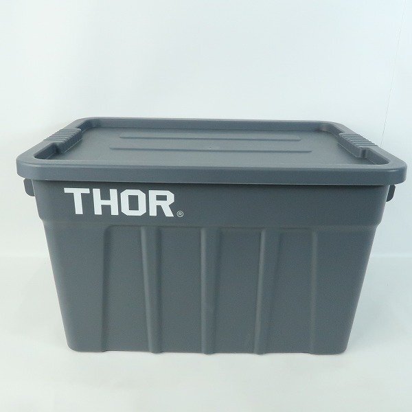 Trust/トラスト THOR Large Totes With Lid/ソーラージトートウィズリッド 収納ボックス/グレー 75L 同梱×/160の画像2