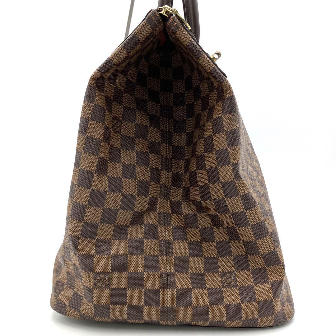 329 ★1円スタート★ 極美品 LOUIS VUITTON ルイヴィトン ダミエ グリニッジGM ボストンバッグ トラベルバッグ ブラウン 大容量 メンズ_画像4