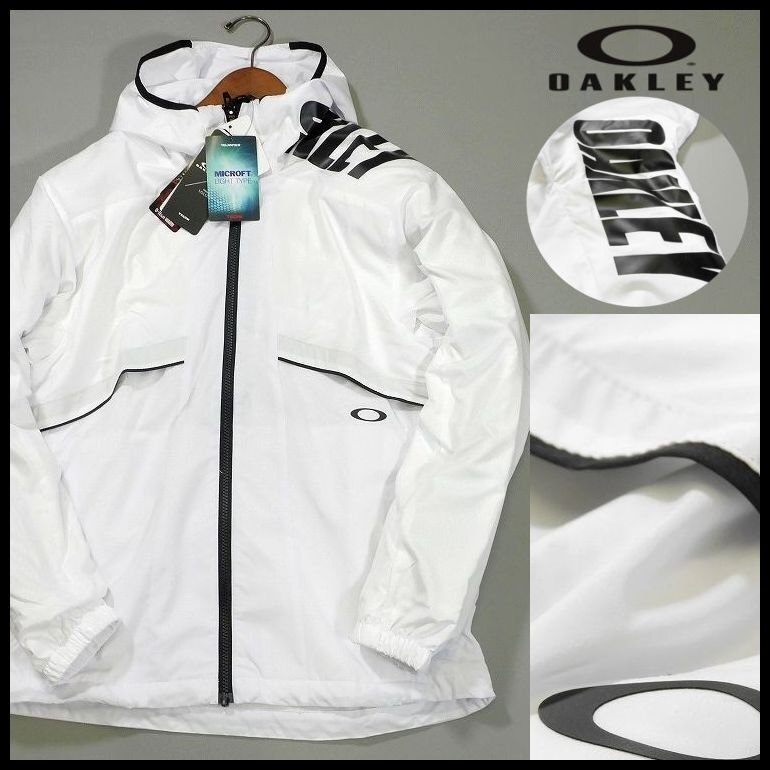 新品 オークリー フーディージップジャケット XL 白 ロゴ 撥水 防風 保温 OAKLEYL メンズ 【3052】_画像1