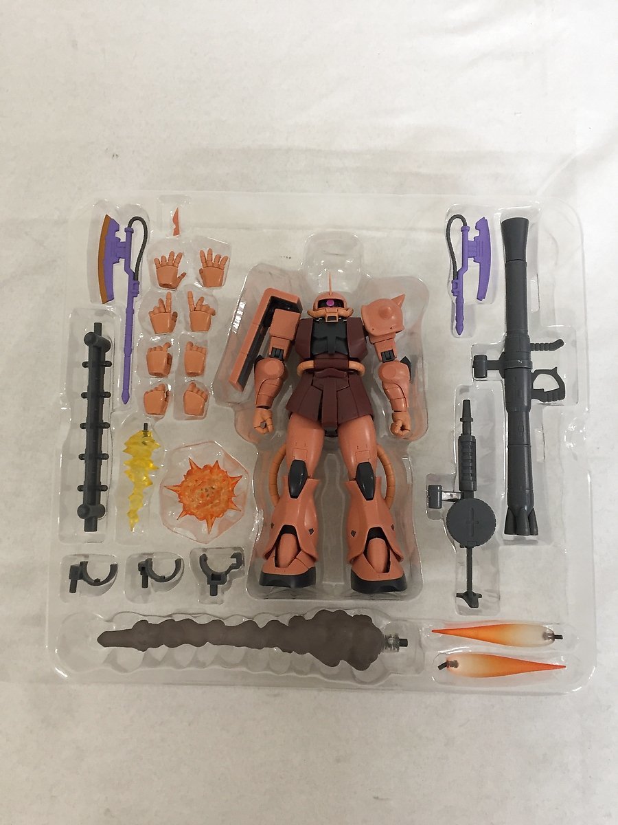 【美品】ROBOT魂 機動戦士ガンダム [SIDE MS] MS-06S シャア専用ザク ver. A.N.I.M.E._画像3