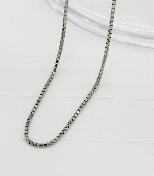  платина венецианский цепь колье ( толщина примерно 1.0mm/ длина 45cm/ флис ride /PT/Pt850/ металлы / местного производства / регулировщик есть ) сделано в Японии 