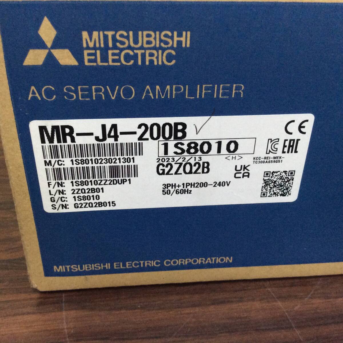 【TH-1877】未使用 MITSUBISHI 三菱電機 ACサーボアンプ MR-J4-200B 2023年製_画像2