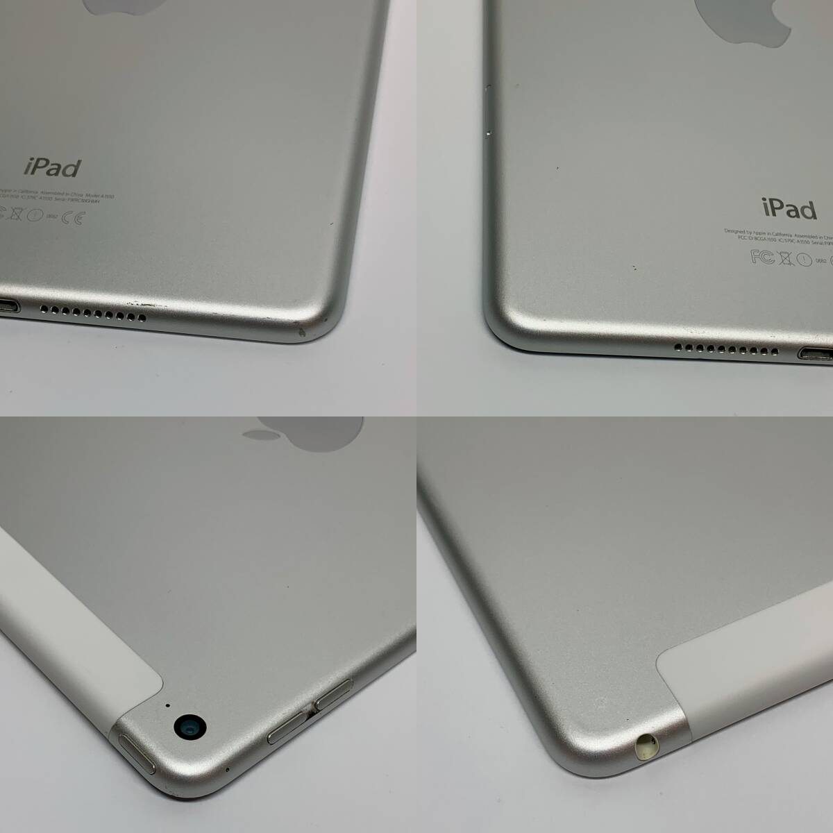 tu098 Apple アップル iPad mini 第4世代 16GB MK702J/A A1550 Wi-Fi+Cellular シルバー 利用制限 KDDI 〇判定 ※中古_画像8
