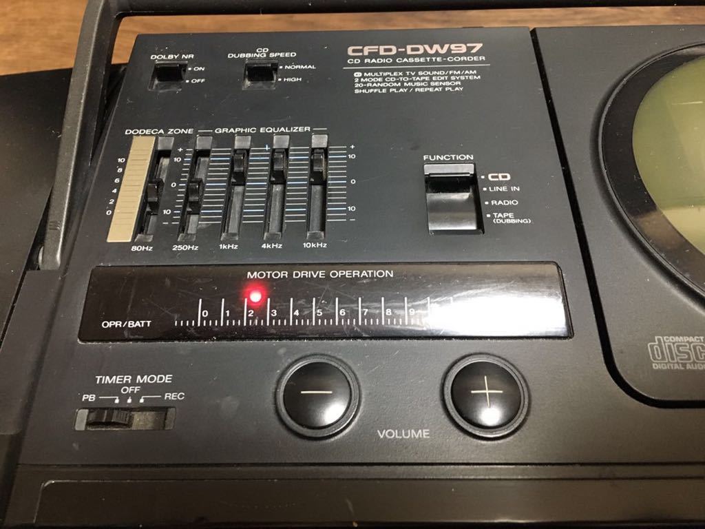 SONY CD ラジカ カセットレコーダー ドデカホーン CFD-DW97 ラジカセ ジャンク_画像9