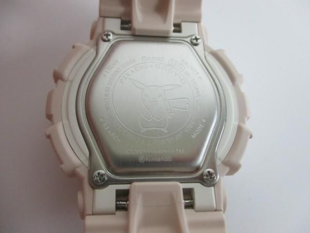 未使用 タグ付き 稼働品 カシオ CASIO BABY-G ポケモン ピカチュウ BA-110PKC ピンクベージュ 腕時計_画像6