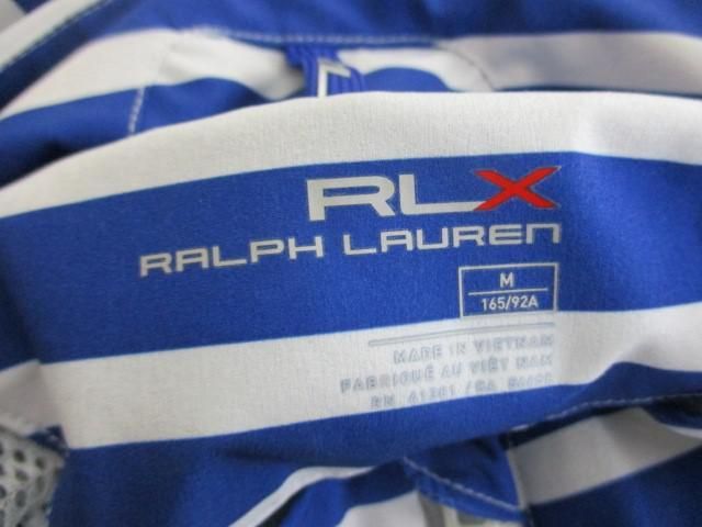 美品 ラルフローレン Ralph Lauren RLX ジャケット M 165/92A ボーダー ブルー レディース_画像3